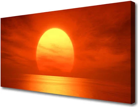 Tulup Leinwand-Bilder 100x50 Wandbild Canvas Kunstdruck Sonne Landschaft