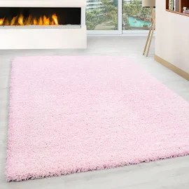 BlackFriday Home AFFAIRE Hochflor-Teppich Shaggy 30, rechteckig, Höhe: 30 mm, Teppich, Uni Farben, besonders Weich und kuschelig, rosa, 60 cm x 90 cm