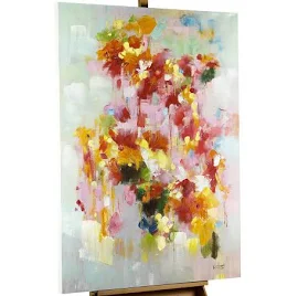 KunstLoft Gemälde Gefühlsexplosion 80x120 cm, Leinwandbild 100% handgemalt Wandbild Wohnzimmer, bunt