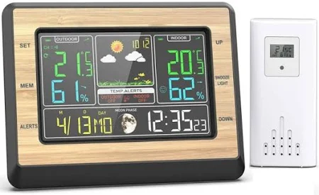 Funk-Wetterstation mit Außensensor Innen-Außen-Thermometer Hygrometer