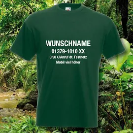 T-shirt Dschungelcamp Wunschname Nr. Dschungel Karneval Fasching