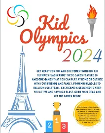 Olympische Sommerspiele in Paris, Karteikarten für Kinder, Olympische Spiele, Sommeraktivität, Paris 2024 Spiele, Kinderspiele, Olympische Spiele, oly