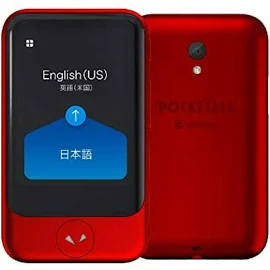 Pocketalk S Translator Global Kommunikation eSIM 2Years 74 Sprachen Rot F S