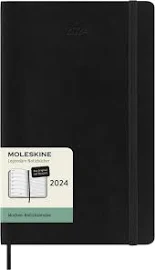 Moleskine 12 Monate Wochen Notizkalender Deutsch 2024 Large/A5 Schwarz