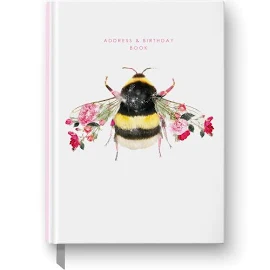 Lola Design Adress- und Geburtstagsbuch mit Bienen-Motiv, A5