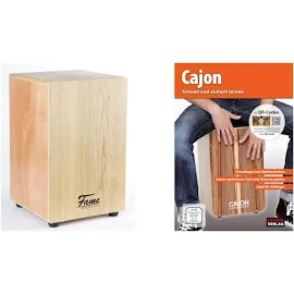 Fame Beginner Cajon + Lehrbuch-Set - Cajon-Set