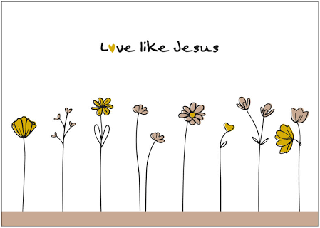 Postkarte Love like Jesus