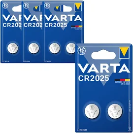 4x Varta Cr2025 Cr 2025 Knopfzelle Batterie 3v 2er Blister Lithium