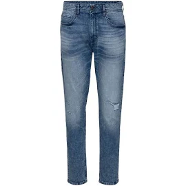 Livergy Herren Jeans Tapered Fit 52 36/34, blau, Baumwolle, Jeans