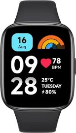 Xiaomi Smartwatch Redmi 3 Watch Active, Schwarz