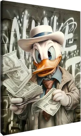 Artmazing Donald Duck Bild bunt Leinwand Leinwandbilder XXL Wohnzimmer