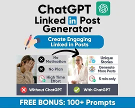 ChatGPT Linkedin Artikel-Generator-Aufgabe, Blog-Aufgabe, ChatGPT-Aufgabe, 100+ Bonus-Aufgabe, Schreibaufgabe, Linkedin-Aufgabe