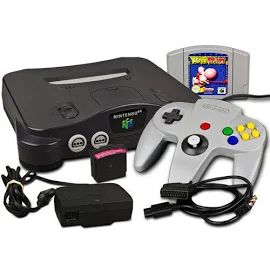 Nintendo 64 - N64 Konsole + Controller + Alle Kabel + Jumper Pak +