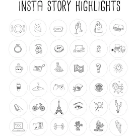 200+ Instagram Story Highlights Icons Covers | Schwarz und Weiß | Instagram-Icons | Handgezeichnete Vorlage Grafik Bundle Instagram Highlights