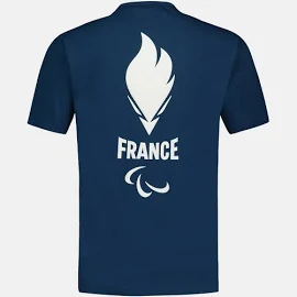 Paris 2024 Paralympics Le Coq Sportif Team France Olympic Village T-Shirt – Marineblau