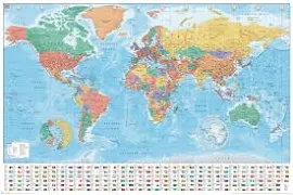 Pyramid Poster World Map Modern 2020 91,5x61cm