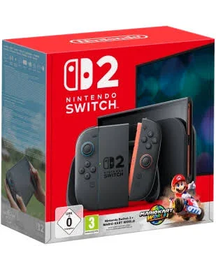 Nintendo Switch 2 mit Mario Kart World | o2 Mobile M 30 GB+ Vertrag | 256 GB | Farbe: schwarz