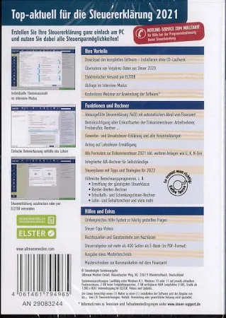 Aldi Steuerprogramm Einkommenssteuer 2021 - Steuer Cd Software