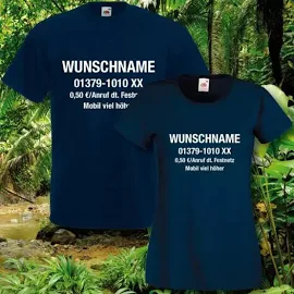 T-Shirt Dschungelcamp Wunschname Nr. Dschungel Herren Damen Karneval