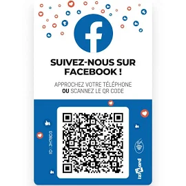 Verbundene Facebook-Karte - NFC + QR-Code