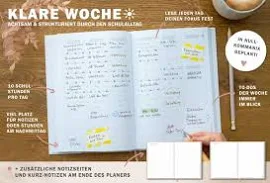 Eine der Guten Lehrerplaner 2024/2025, A5 Lehrerkalender, 2 Seiten Pro Woche, Schuljahresplaner 24/25, Leichtes Hardcover, Weiß Schwarz Beige mit