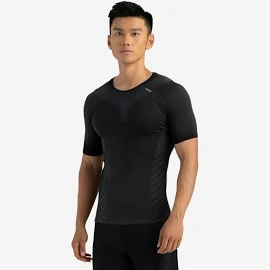 Laufshirt Kurzarm Herren Atmungsaktiv - Skincare Schwarz