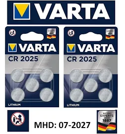 10 Stk = 2x5er Blister Varta Cr2025 Batterien Knopfzellen Knopfzelle