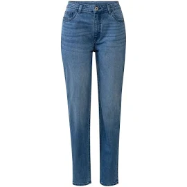 esmara Damen Jeans Mom Fit 46, blau, Baumwolle, Jeans