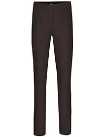 Robell Style Marie - Kurzgröße - Stoffhose Damen High Waist - Damenhose Power Stretch - Bengaline Stoff Hose mit Schlitz am Saum - Bitte Eine Größe