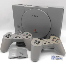 Playstation 1 Ps1 Konsole +2 Controller & 2 Memory Cards Zustand Gut