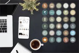 30 Instagram Highlights / App Icons, Fotograf, Outdoor, Abenteuer, Reisen, Vlogger Instagram Highlights Bundle