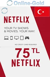 Netflix Gift Card Tr 75 Tlr Digital Code - Türkei Only
