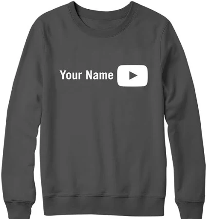 Individuell Bedruckt Personalisiert Youtube Sweatshirt Add Ihren Name