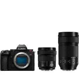 Panasonic Lumix DC S5 II mit 20-60mm/F3.5-5.6 und 70-300mm/4,5-5,6 Makro OIS - 300 € Sofortrabatt bis 30.09.2024 | Hohe Bildqualität | Präzises &