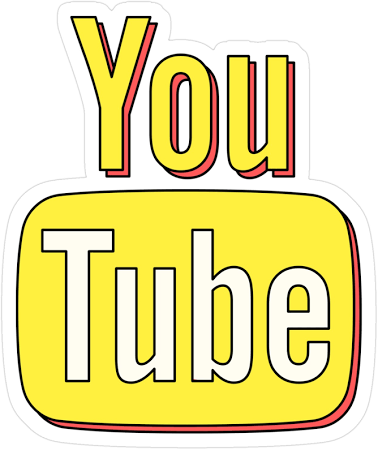 Youtube Logo Gelb Youtuber Vlogger Hype Dc Sticker