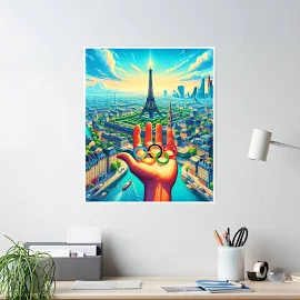 Olympische Spiele Paris 2024 Poster