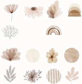 Boho Instagram Story Highlight Icons Instagram Highlight Aquarell floral braun neutrale Clipart Blog Branding Kit