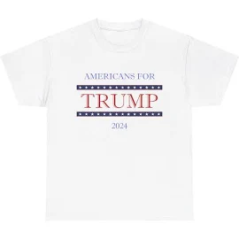 Trump 2024 T-Shirt -- Amerikaner für Trump 2024 (Weiß) - bunt und bunt