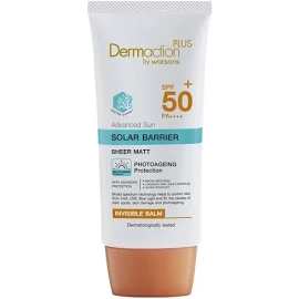 Dermaction Plus by Watsons Advanced Sun Solar Barrier Invisible Balm SPF50+ PA++++, dermatologisch getestet, 40 ml.