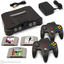 N64 / Nintendo 64 - Konsole + Fifa 64 + 98 + Iss + 2 Controller + Zub.