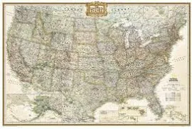 National Geographic United States Wall Map - Executive (Poster Size, 36 x 24 in)