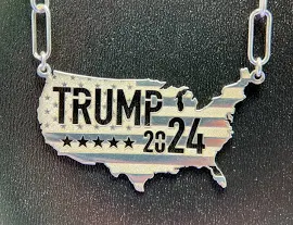 Trump 2024 Visionary Halskette - Wear Your Allegiance with Pride - Victory for Filled Anhänger