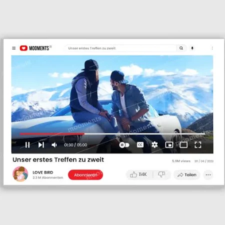 Personalisiertes Geschenk: Motiv mit Youtube Hülle auf Poster