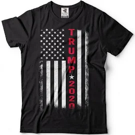 Trump 2024 Flagge T-Shirt Lustige Wahltag 2024 Trump Unterstützung USA Flagge T-Shirt