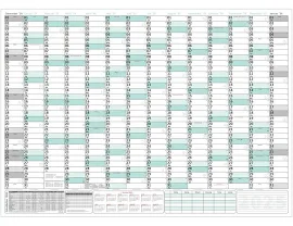 XXXL Wandkalender 2025 im DIN B0 Format (1,4 x 1,0 m) Ferien Feiertage