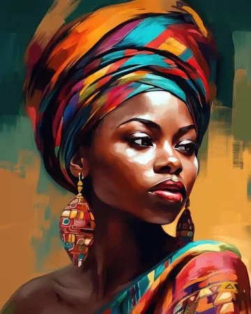 Leinwandbilder - Afrikanische Frau - 40x50 cm mit Keilrahmen (bereits gespannt)