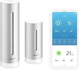 Netatmo Smarte Wetterstation - WLAN, Funk, Innen- und Außensensor. netatmo. Silber. Wetterstationen. 3700730500166.