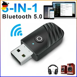 3-in-1 Bluetooth 5,0 Sender Und Empfänger 3.5mm, Für Tv Zuhause Sound
