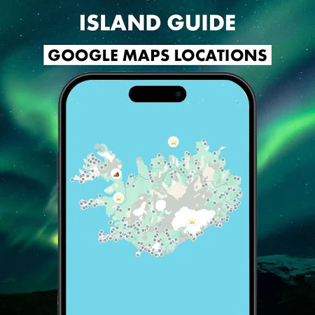 Island Karten für Google Maps Karte (App) mit Sehenswürdigkeiten, Essen, Campingplätze