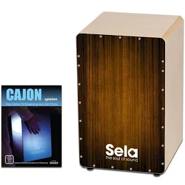 Sela varios Cajon Braun herausnehmbar Snare System Percussion Trommel Set Schule